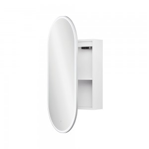 Curved Pill LED Mirror Cabinet 450 * 900